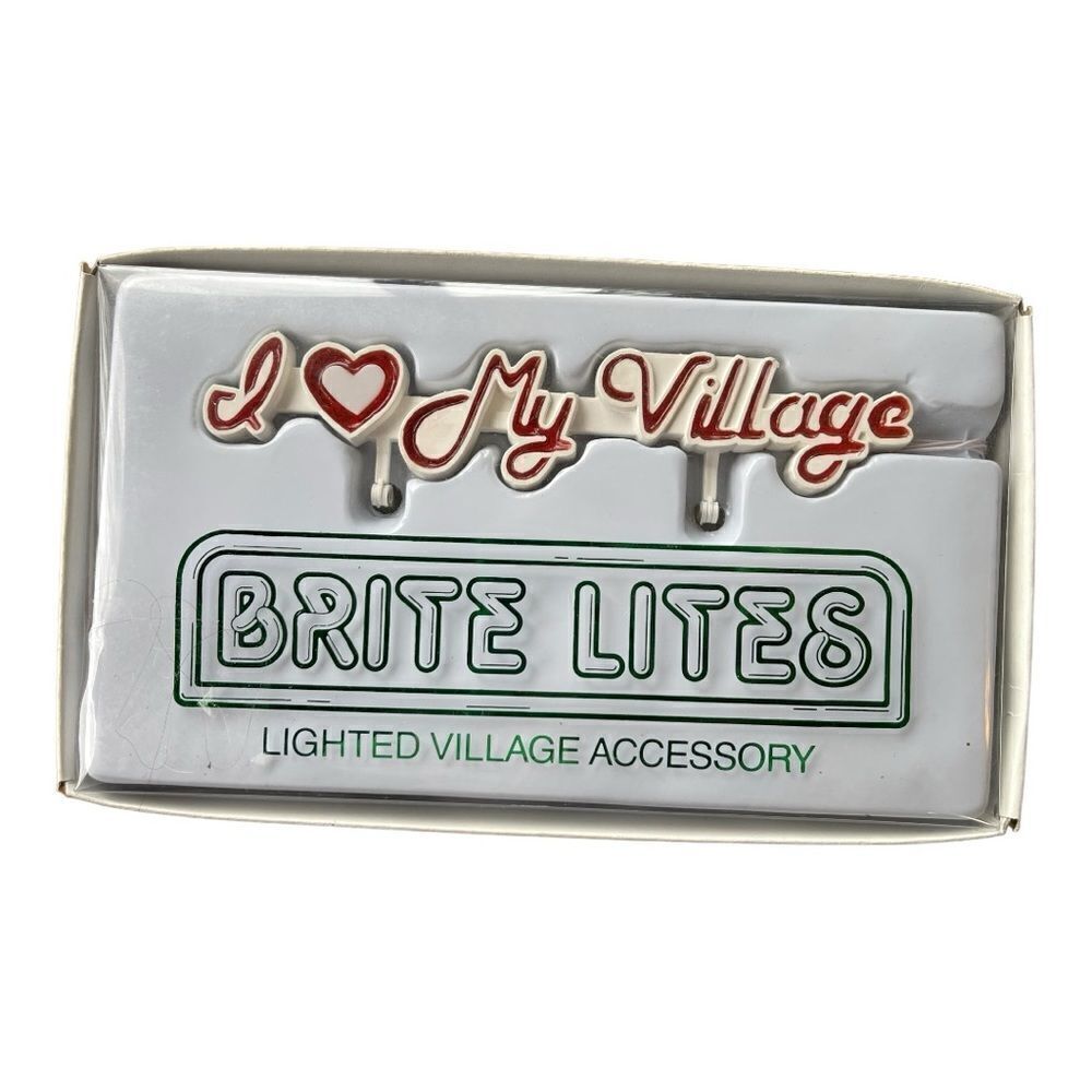 Department 56 Snow Village Brite Lites I Love My Village Lighted Accessory Light